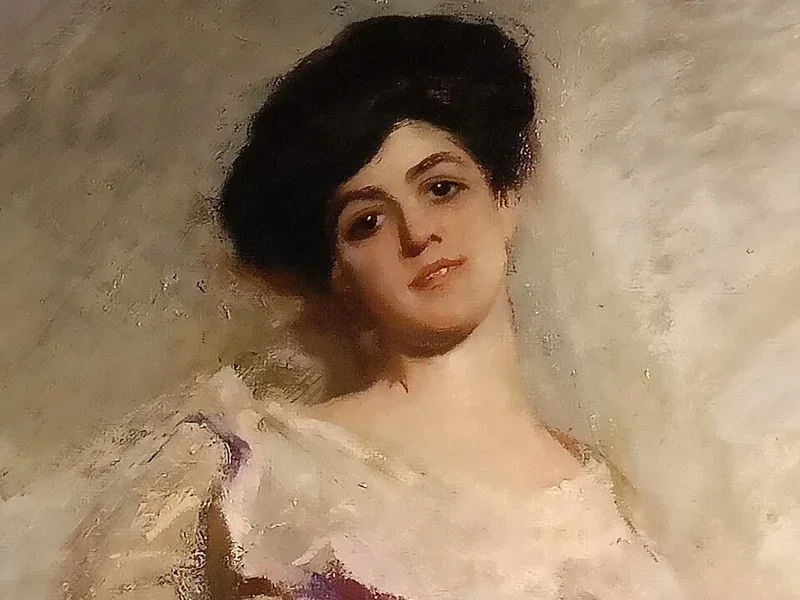 1853-Cesare Tallone - Ritratto di Ellade Crespi Colombo